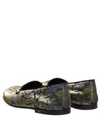 Dolce & Gabbana Multicolor Floral Jacquard Men Loafers Shoes