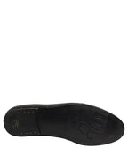 Dolce & Gabbana Black Crystal Embellished Men Loafers Shoes