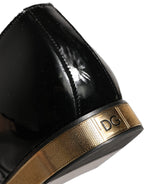 Dolce & Gabbana Black Embellished Men Derby Dress Formal Shoes