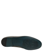 Dolce & Gabbana Gray Lurex Glitter Men Dress Loafers Shoes