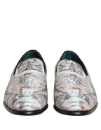 Dolce & Gabbana Multicolor Velvet Baroque Dress Loafers Shoes
