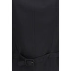 Burberry Brown Wool Oves Aries Sleeveless Jacket