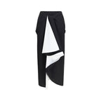 Givenchy Black Wool Oves Aries Midi Skirt