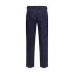 Fendi Blue Wool Oves Aries Dress Pants
