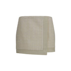 Balmain Beige Wool Oves Aries Mini Skirt