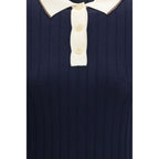 Brunello Cucinelli Blue Wool Oves Aries Polo Shirt