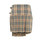 Burberry Beige Wool Oves Aries Mini Skirt