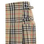 Burberry Beige Wool Oves Aries Mini Skirt