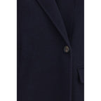 Brunello Cucinelli Blue Wool Oves Aries Full-Length Jacket