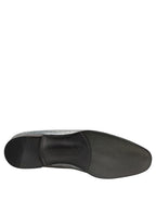 Dolce & Gabbana Gray Baroque Angel Velvet Men Loafers Shoes