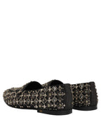 Dolce & Gabbana Black Crystal Embellished Dress Loafers Shoes