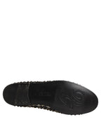 Dolce & Gabbana Black Crystal Embellished Dress Loafers Shoes