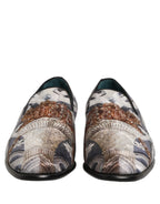 Dolce & Gabbana Multicolor Floral Tapestry Embroidery Loafer Shoes
