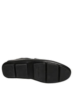 Dolce & Gabbana Black Deerskin Leather Driver Loafers Shoes