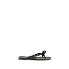 Valentino Garavani Black Cotton Flip-Flop Sandals