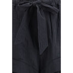 Marant Etoile Black Viscose Bermuda Shorts