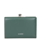 Jil Sander Green Leather Wallet