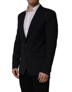 Dolce & Gabbana Black Wool Single Breasted Men Blazer Jacket