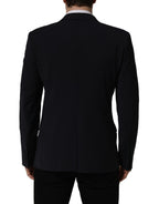 Dolce & Gabbana Black Wool Single Breasted Men Blazer Jacket