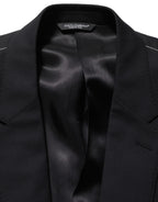 Dolce & Gabbana Black Wool Single Breasted Blazer Jacket