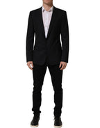 Dolce & Gabbana Dark Blue Wool Single Breasted Blazer Jacket