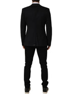 Dolce & Gabbana Dark Blue Wool Single Breasted Blazer Jacket