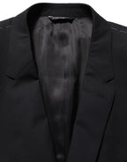 Dolce & Gabbana Black Wool Single Breasted Blazer Jacket