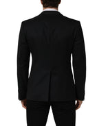 Dolce & Gabbana Dark Blue Wool Single Breasted Blazer Jacket