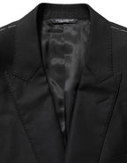 Dolce & Gabbana Black Wool Single Breasted Blazer Jacket