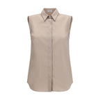 Brunello Cucinelli Beige Cotton Shirt