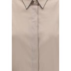 Brunello Cucinelli Beige Cotton Shirt