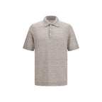 Brunello Cucinelli Beige Linen Polo Shirt