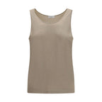 Brunello Cucinelli Beige Cashmere Tank Tops