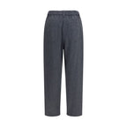 Brunello Cucinelli Gray Wool Oves Aries Casual Pants