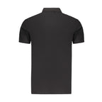 Marina Militare Black Cotton Mens Polo