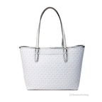 Michael Kors Jet Set Travel Girls Medium Signature Carryall Tote White MK