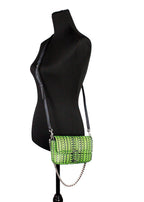 Marc Jacobs Neon Green The Monogram Leather J Marc Mini Shoulder Bag Crossbody