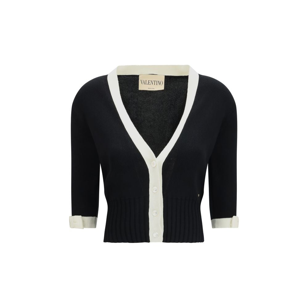 Valentino Black Cotton Cardigan