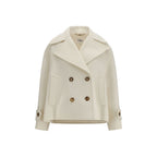 Chloé White Wool Oves Aries Coat