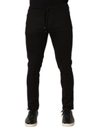 Dolce & Gabbana Black Wool Jogger Men Sweatpants Trouser Pants