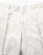 Dolce & Gabbana White Floral Men Dress Formal Trouser Pants