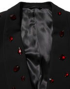 Dolce & Gabbana Black Crystal Embellished 2 Piece Suit