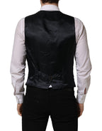 Dolce & Gabbana Black Wool Single Breasted Waistcoat Vest