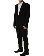 Dolce & Gabbana Black Crystal Embellished 2 Piece Suit