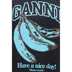 Ganni Black Cotton T-Shirt