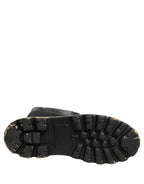 Dolce & Gabbana Black Leather Biker Mid Calf Men Boots Shoes