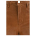 L'Agence Beige Cotton High-Waisted Jean