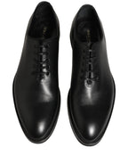 Dolce & Gabbana Black Leather Men Oxford Dress Formal Shoes