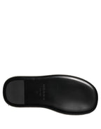 Dolce & Gabbana Black Crystal Embellished Platform Men Slides Shoes
