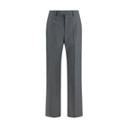 Valentino Gray Wool Oves Aries Dress Pants